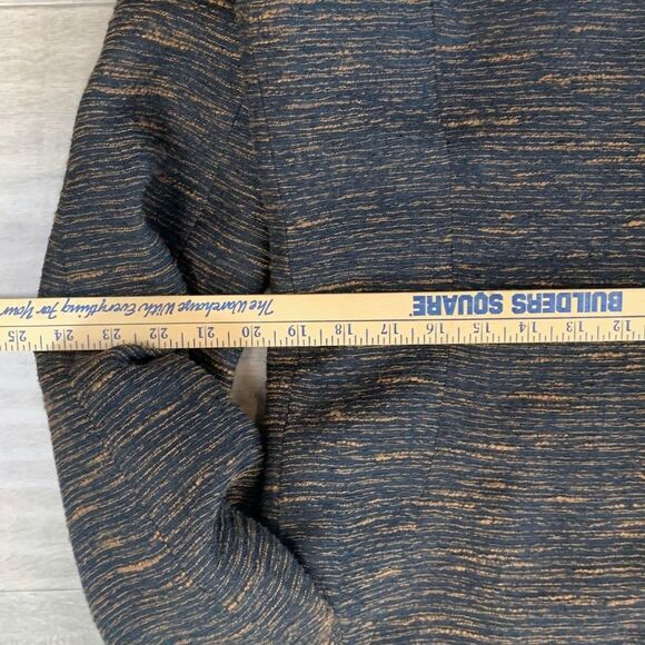 Coldwater Creek Black Brown Zip Up Structured Jacket Womens M - Picture 5 of 5